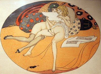 Serie de acuarelas, que aparecieron en 1925 bajo el título Los Deliciosos de Eros en Erotópolis París de Gerda Marie Frederike Wegener
